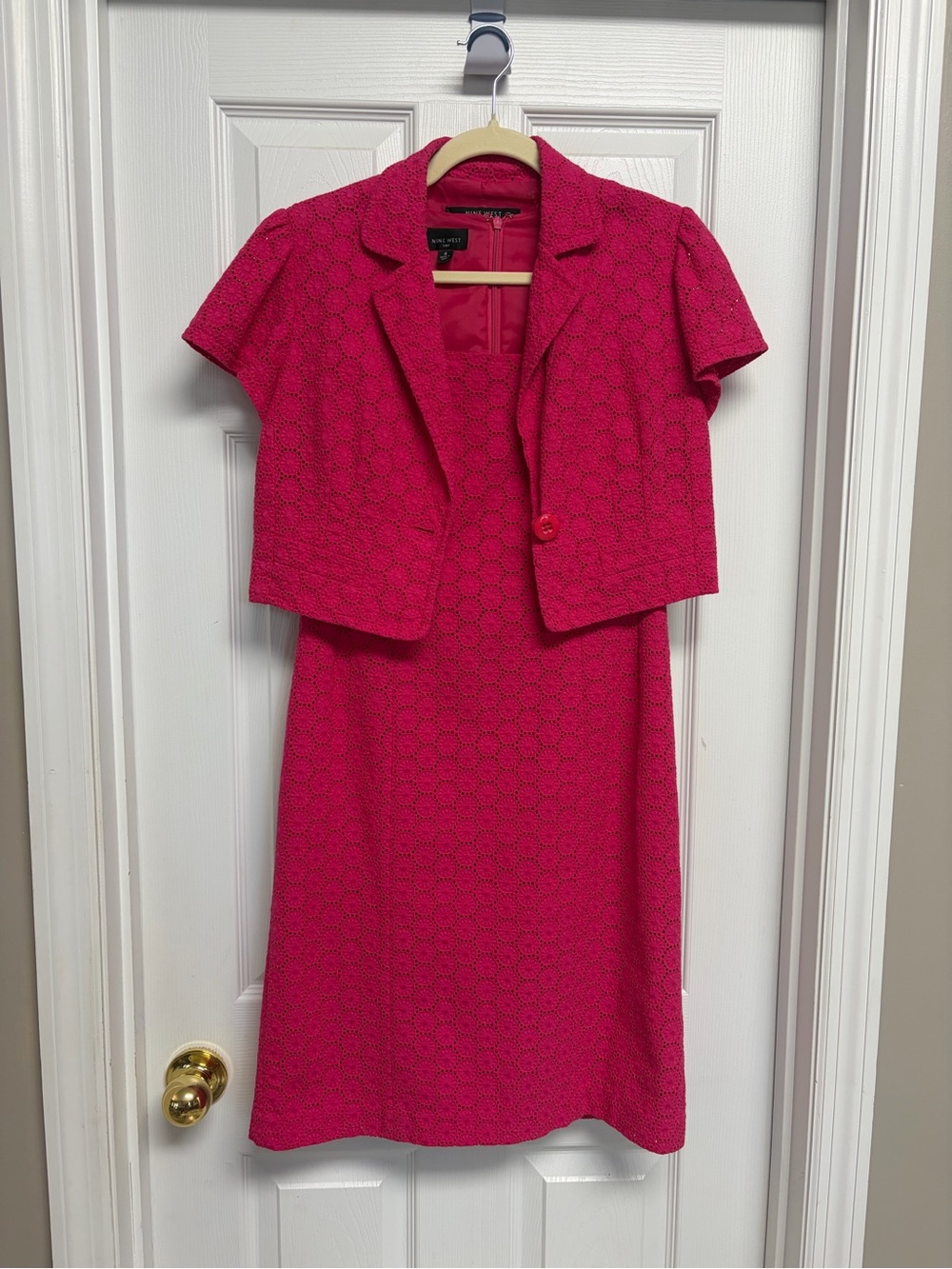 Vintage Nine West Fuchsia 2 Piece Women’s Suit Dress